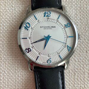Stuhrling Men's Original All Stainless Steel Swiss Quartz Watch